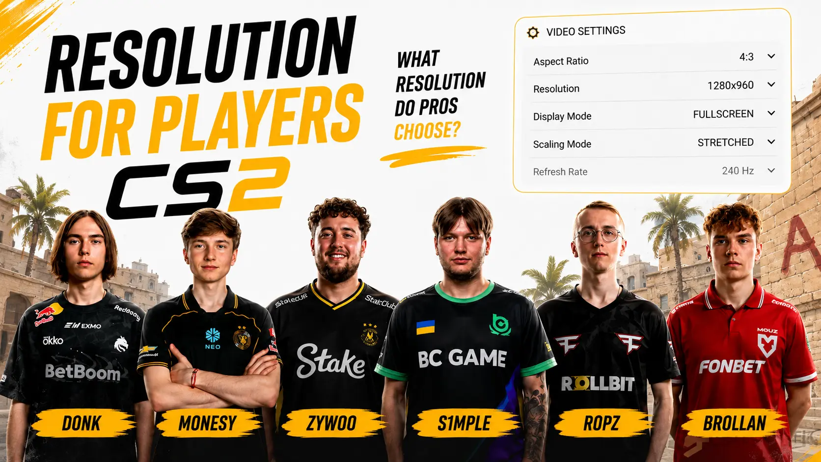 Resolutions Used by Pro Players in CS2 – The Most Popular Resolutions in Counter-Strike 2
