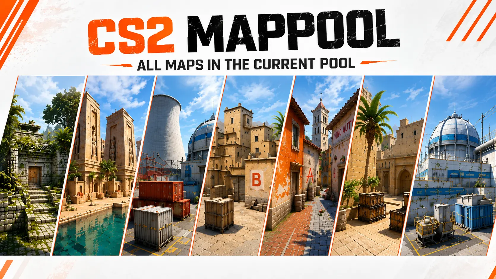 CS2 Map Pool: All Tournament Maps, Premier, and Competitive Mode